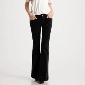 J Brand Lovestory Wide Leg Flare Jett Black Size 27
